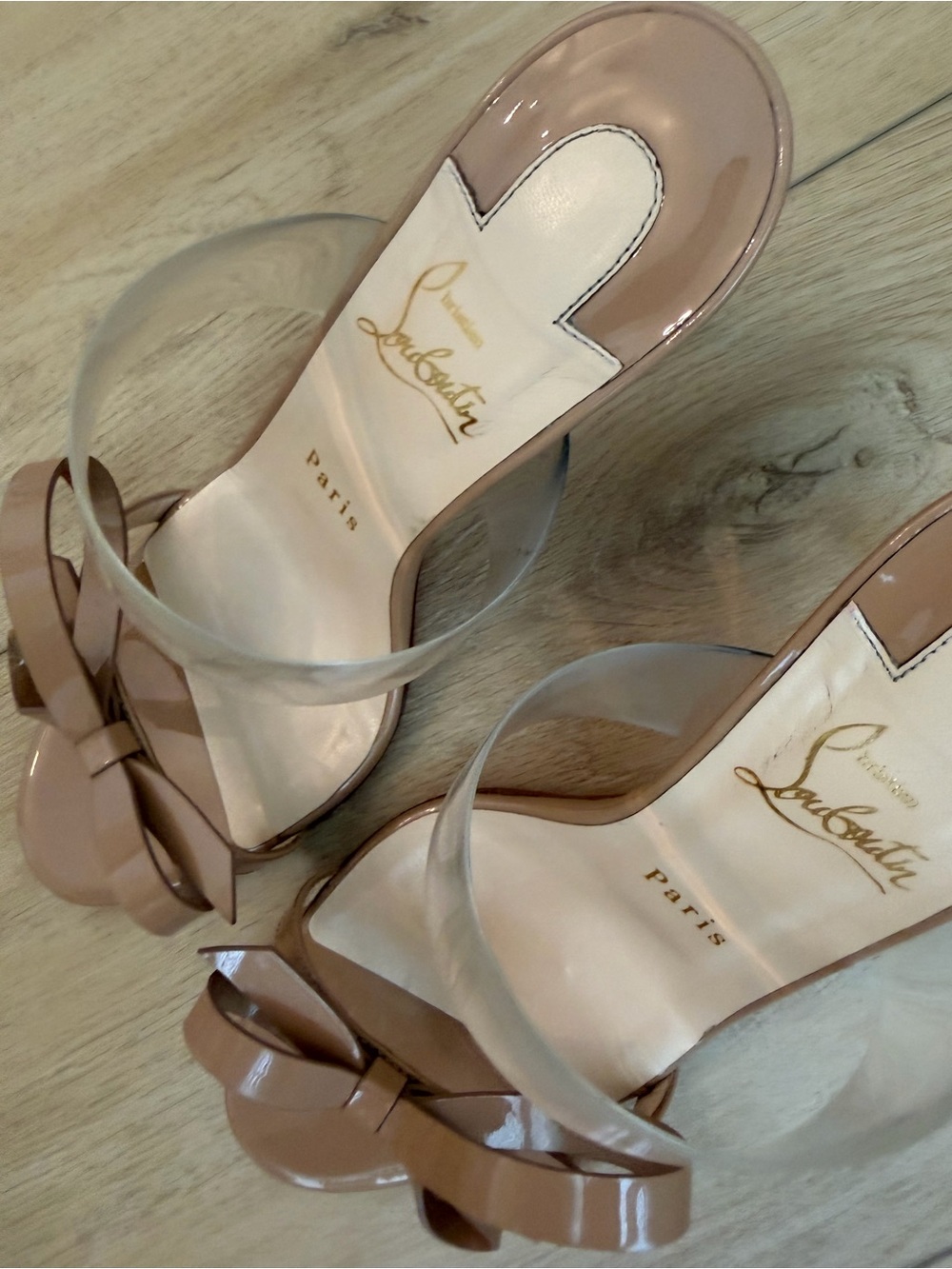 Christian Louboutin Just Nodo Nude Bow Sandals 85 - Picture 4 of 11